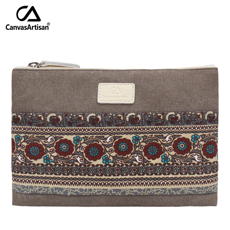 

Ethnic-Style Men Phone Bag Women's Purse Key Bag Canvas Bag Retro Digital Cable Storgage Bag