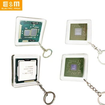 

Laser Engraving CPU Key Chain Pattern Customization Personalized Creative Pendant for Science Geek Xeon 115X AMD2 3 AMD1207