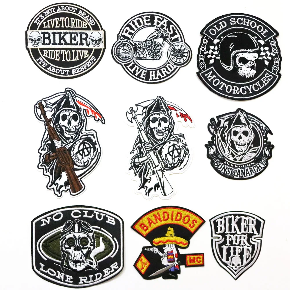 Мотоцикл Sons of Bandidos нашивки Значки для езды быстрый бикфер на всю жизнь школьные