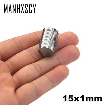 

500pcs Neodymium N35 Dia 15mm X 1mm Strong Magnets Tiny Disc NdFeB Rare Earth For Crafts Models Fridge Sticking magnet 15x1mm