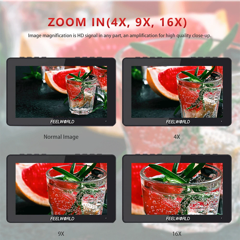 FEELWORLD F5 Pro V3 5.5 Inch 3D LUT Touch Screen DSLR Camera Field Monitor 4K HDMI Input Output LED Light Wireless Transmission
