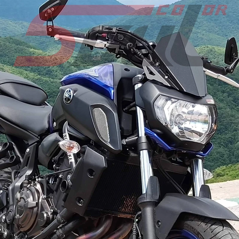 Мотоцикл Алюминиевый сплав спортивный козырек ветрового стекла подходит для YAMAHA MT07 mt-07 18'-20'