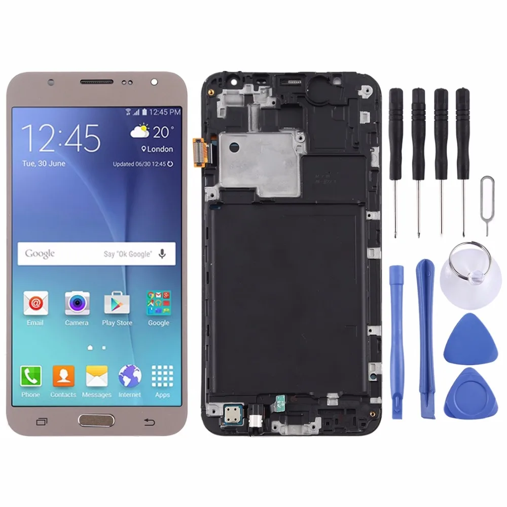 TFT материал ЖК-экран и дигитайзер полная сборка с рамкой для Galaxy J7()/J700F