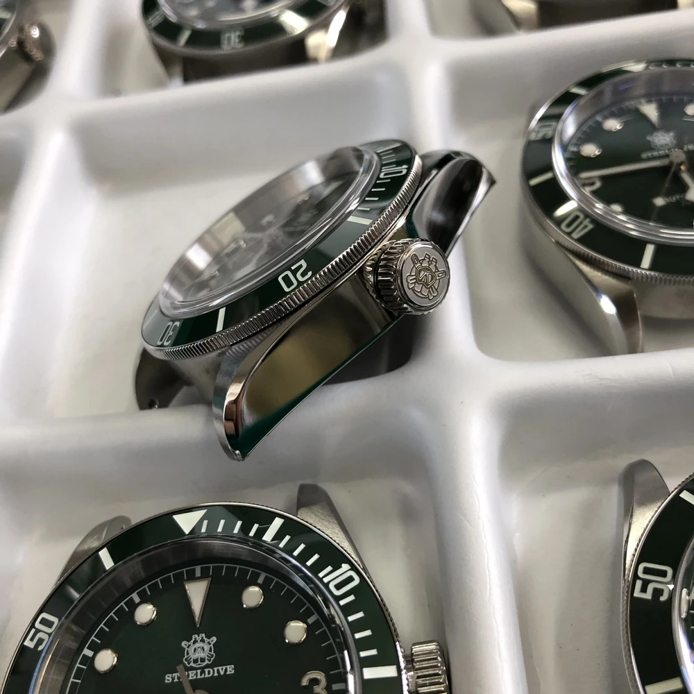 SD1958 Steeldive Professional Diver Watch 200M Waterproof NH35 Automatic Watch Men Sapphire Stainless Steel Mechanical Watch