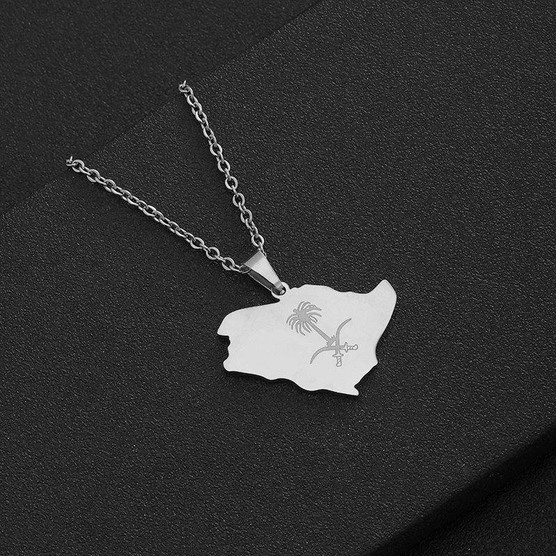 تعليقة خريطة فضة/ذهب