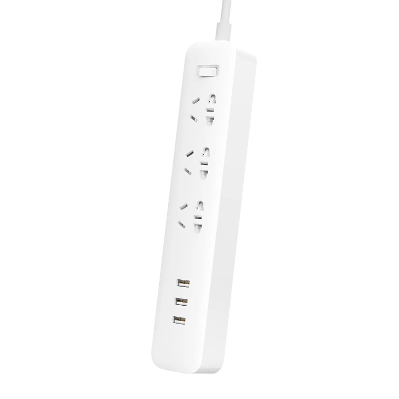 Новинка удлинитель питания Xiaomi Mijia QC3.0 27 Вт для быстрой зарядки 3 USB + гнезда
