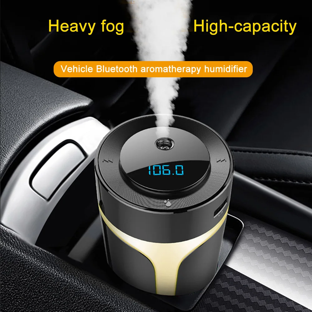 Тихий музыкальный плеер низкий децибел Автомобильный увлажнитель воздуха Очистка воздуха Универсальный usb зарядный порт Bluetooth передатчик Регулируемый ABS