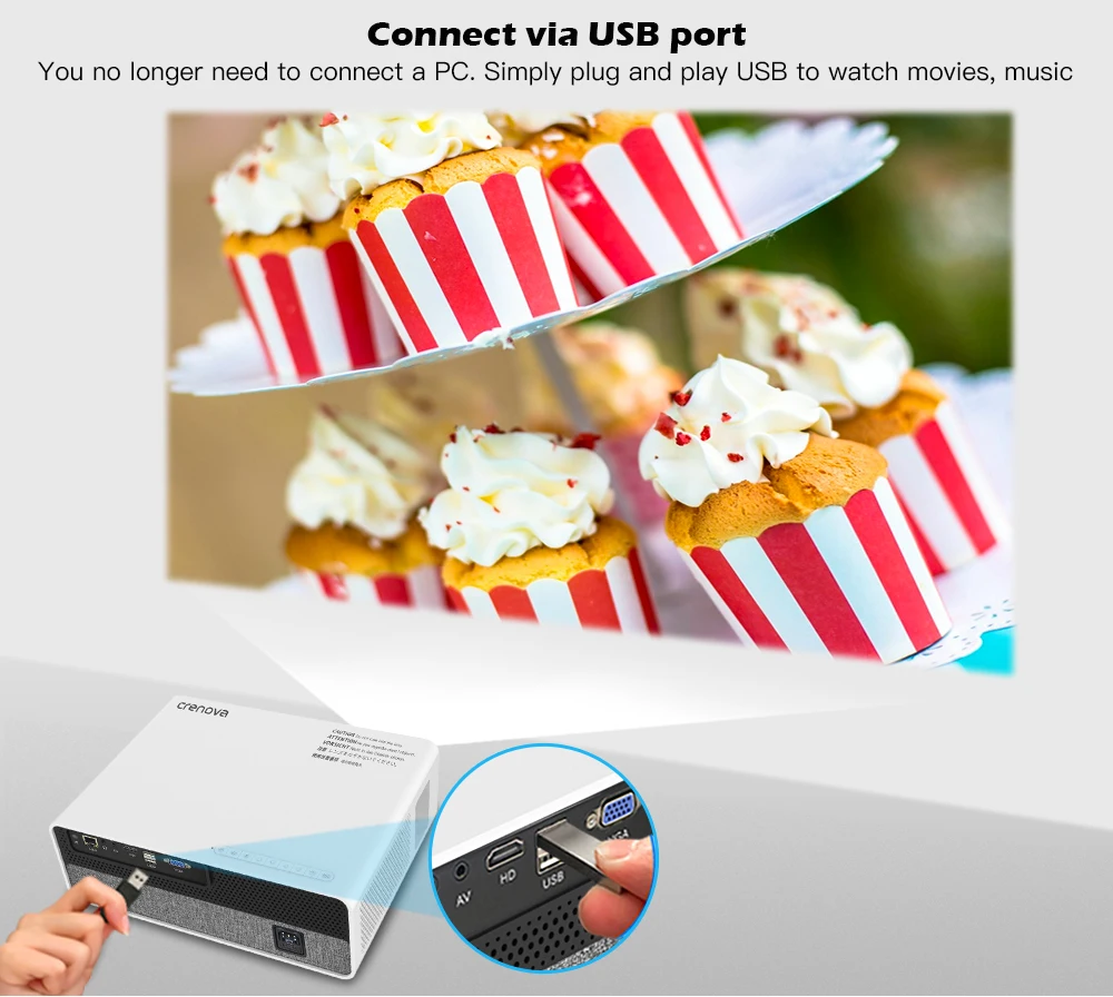 CRENOVA новейший Full HD 1080P видео проектор с физическим разрешением Android 8,0 OS с поддержкой 5G wifi 4K светодиодный Q9 проектор