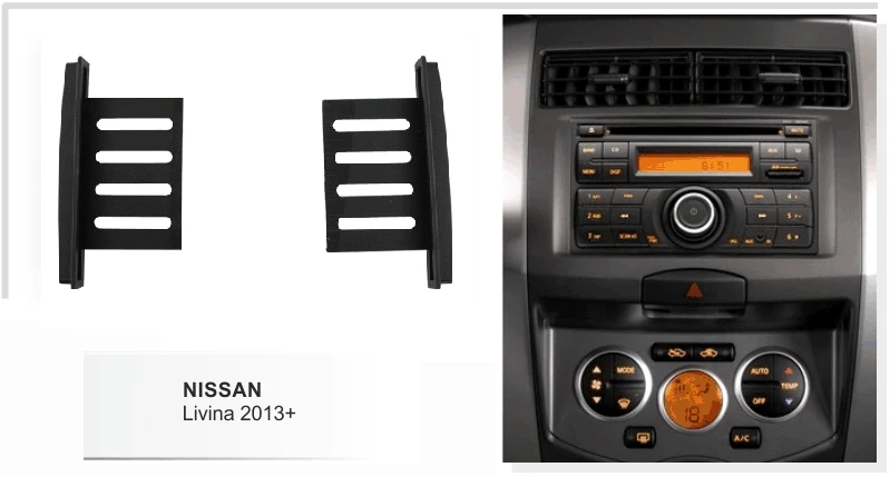 Двойной Din Aftermarket DVD фасция для Nissan livina 2013 + Радио тире CD отделка Установка комплект