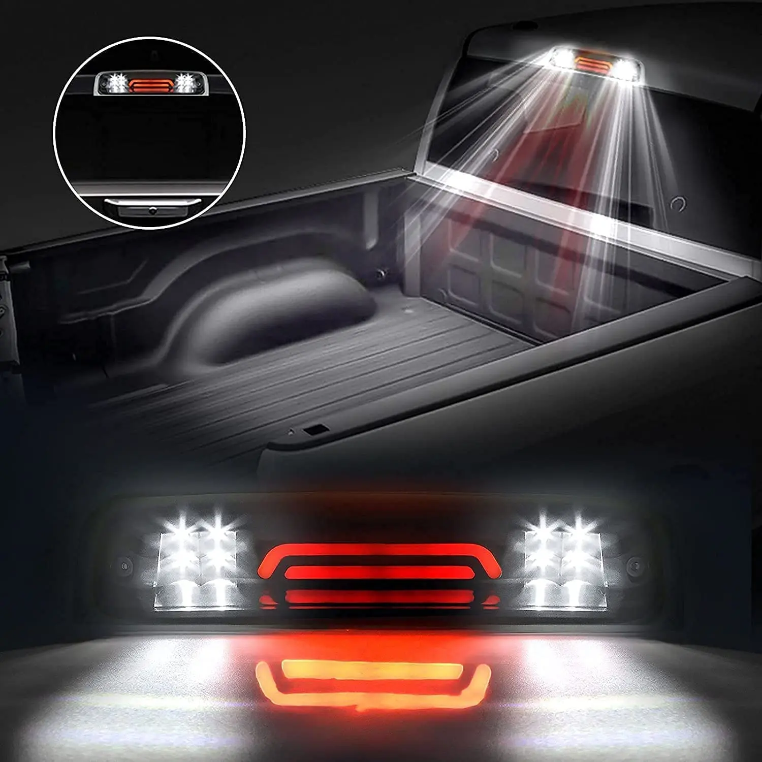 

LED Smoke Third 3rd Brake Light Tail Rear Cargo Lamp For 2009-2018 DODGE RAM 1500 2500 3500 Car Lights Tail Light Rear Stop Lamp