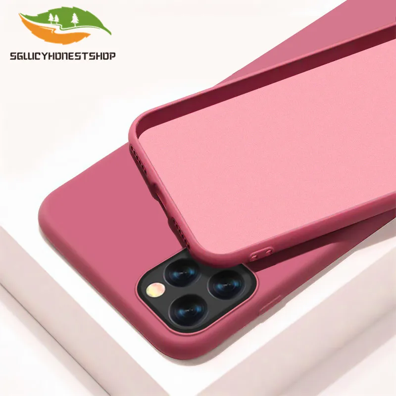 Роскошный жидкий силиконовый гладкий Чехол для iPhone 11 Pro Max SE 2 2020 XS XR X 10 6 S 7 8 Plus