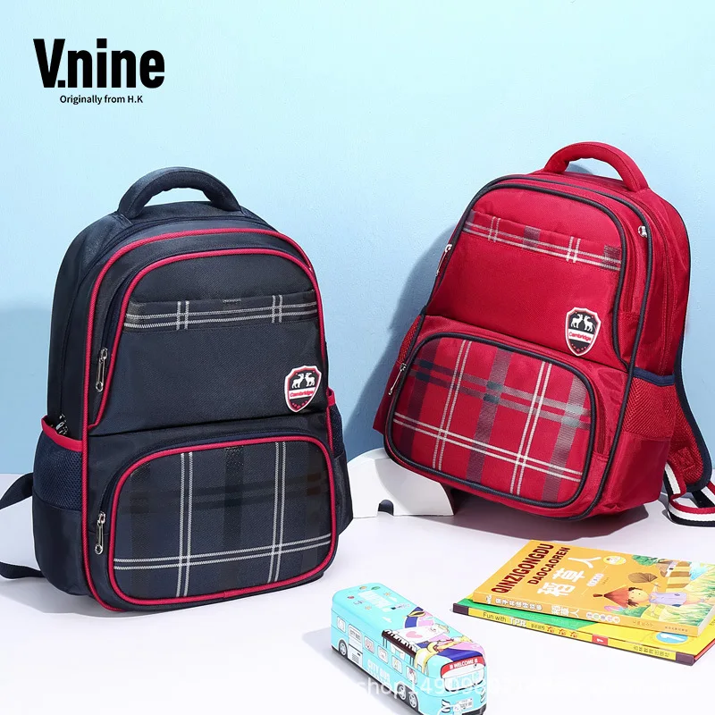 

Di jiu cheng V. Nine England Schoolbag for Elementary School Students GIRL'S And BOY'S Children 1-3-6 Grade College Style Backpa