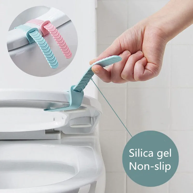 

2pc Portable Foldable Toilet Seat Cover Lifter Sanitary Closestool Cover Lift Handle For Travel Home Bathroom Toilet Accessories
