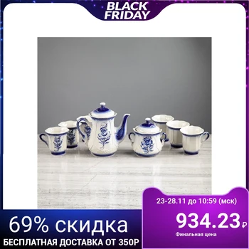 

Tea set "Azhur", 8 items: sugar bowl 0.55 l, teapot 1 l, 6 cups 0.25 l
