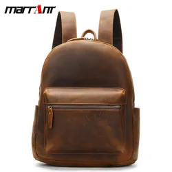 New Retro Men's Backpack Crazy Horse Leather Wear-Resistant Outdoor Casual Backpack 2315