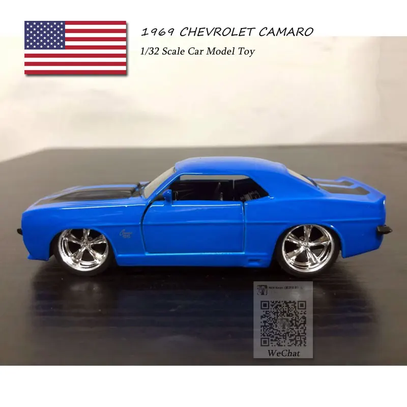 JADA 1/32 масштаб 1969 CHEVROLET CAMARO литая металлическая модель автомобиля игрушка для