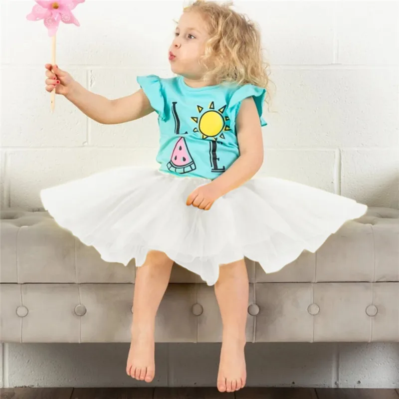 2-8 Years Girls Skirts Ballet tutu Polyester 5 Color Black Pink Red Purple White Dancewear Lace Mini Tutu Skirt New D30