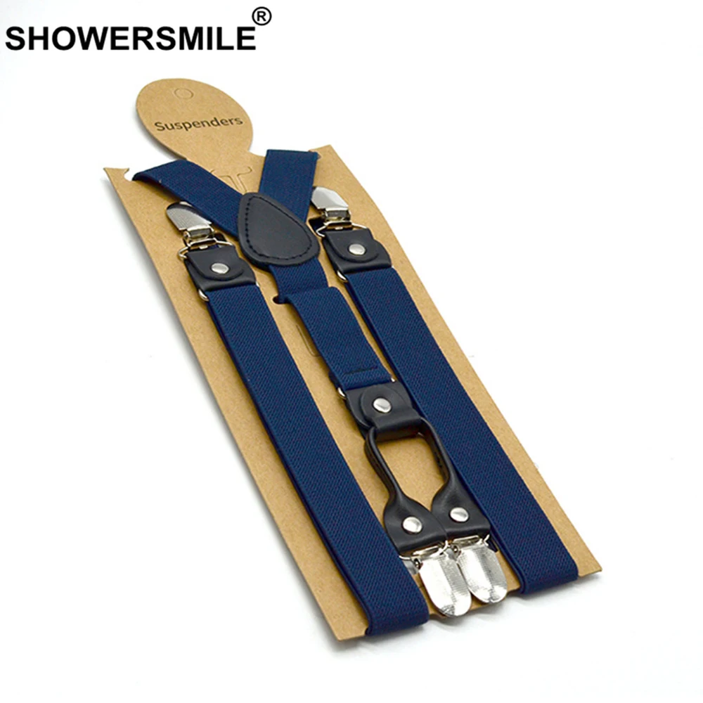 SHOWERSMILE красные подтяжки мужские классические для брюк ремень с Y образной спинкой