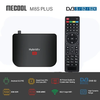

MECOOL M8S PLUS S2 Android 9.0 TV Box S905X2 2GB RAM 16GB ROM 2.4G WIFI 4K x 2K@60fps True HD VP9 H.265 DVB S2 Internet WiFi