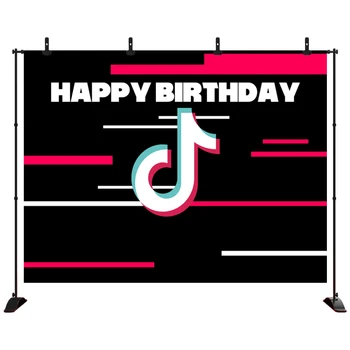 

Musical Symbol Tok Tik Background For Photo Studio Beating Audio Frequency Birthday Party Photography Backdrop Photo Booth