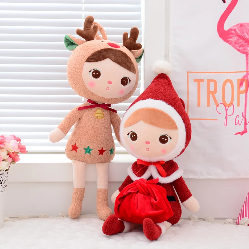 Кукла Metoo, плюшевые игрушки, Рождественский кеппель, мягкие животные, куклы, милый олень, Санта, детские игрушки на день рождения, подарок для маленькой девочки