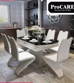 

Retractable dining table with induction cooker foldable multifunctional round table dining table