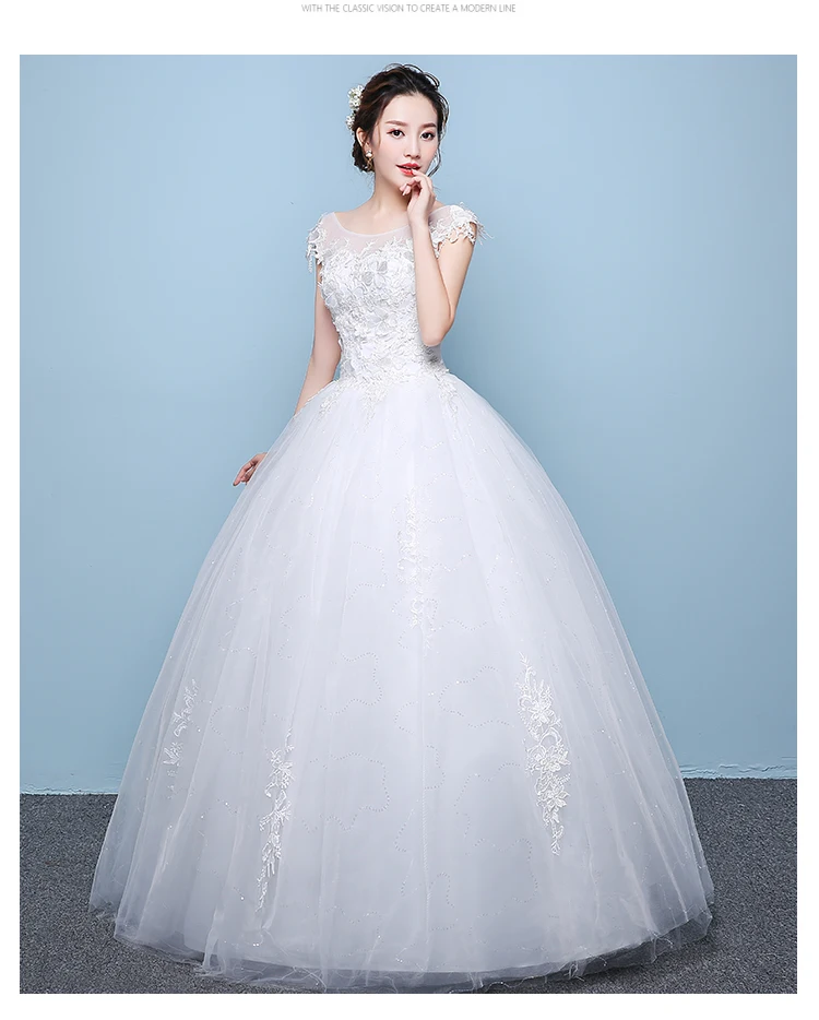 Женское свадебное платье с кружевом недорогое модное простое вышивкой 2020|wedding