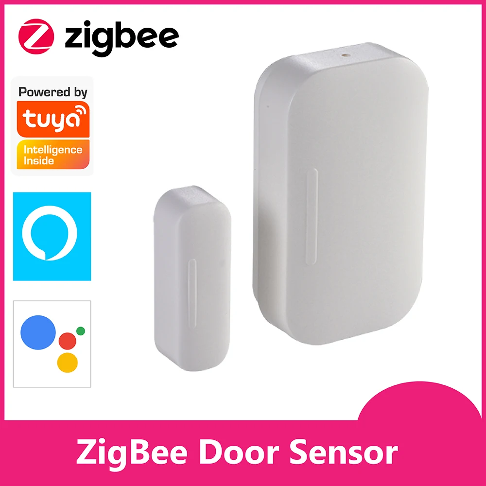 Tuya Smart ZigBee/ WiFi датчик для двери дверь открытой/закрытый детекторы совместим с Alexa