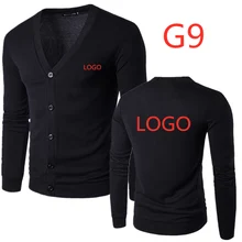 G9 печатных для Для мужчин's свитер для повседневной носки с принтом брендовая одежда с v-образным вырезом и рисунками в виде кнопки тонкий свитер мужской сплошной Цвет свитера в стиле Харадзюку; куртки