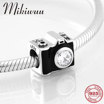 

Hot 925 Sterling Silver Creative camera shape Crystal CZ fine DIY beads Jewelry making Fit Original Pandora Charm Bracelet
