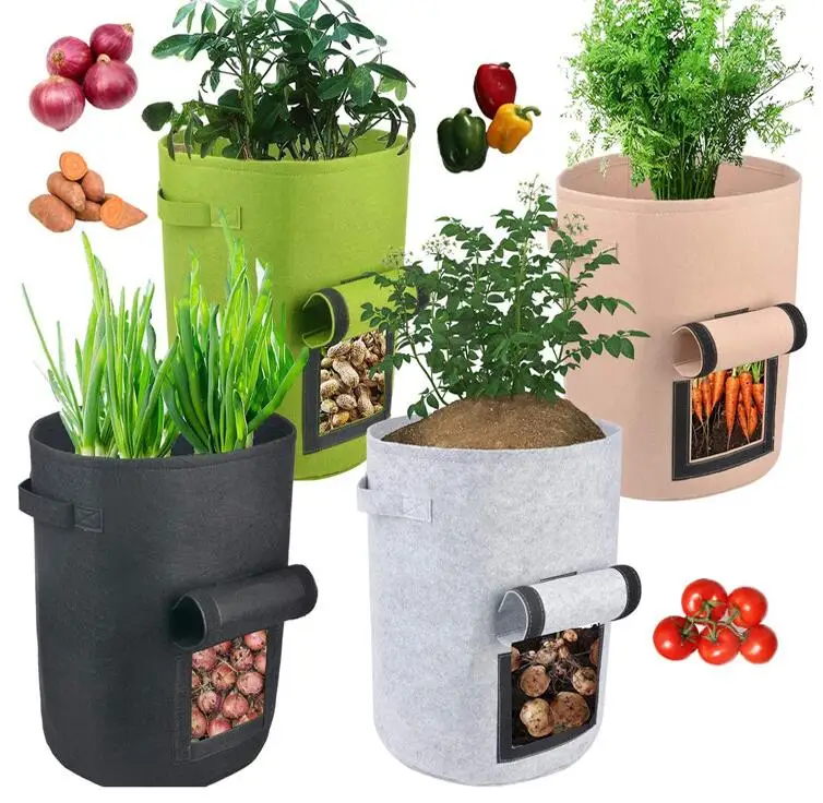 

Plant Grow Bags Home Garden Potato Pot Greenhouse Vegetable Growing Bags Moisturizing Jardin Vertical Garden Bag Tools