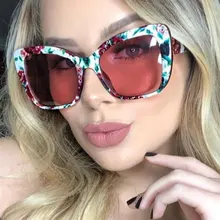 45765 большая оправа кошачий глаз солнцезащитные очки для мужчин и женщин Модные Оттенки UV400 Винтажные Очки