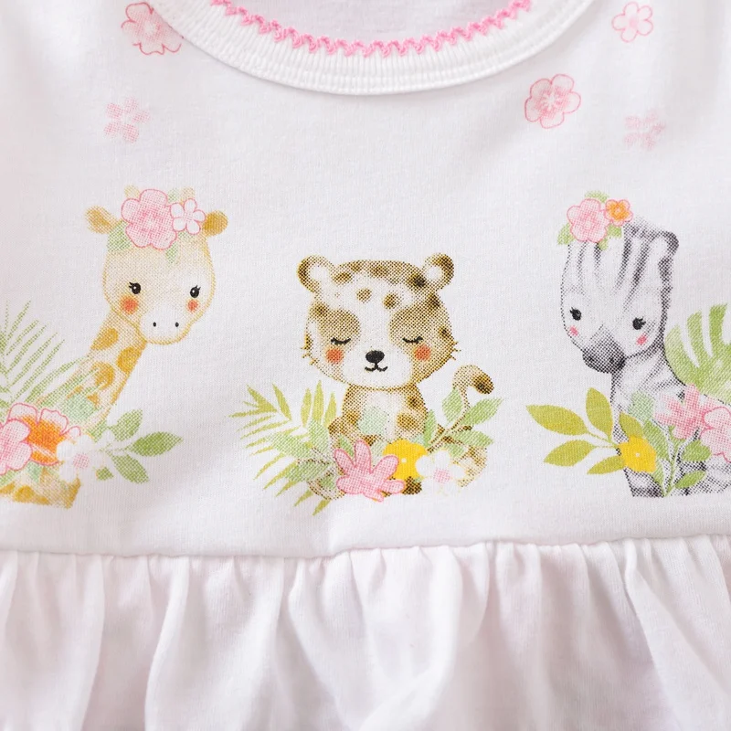 Prowow Spring Summer Baby Girl Clothes Cute Cartoon Baby Rompers Giraffe Friends Pajamas Jumpsuits For Kids Infants Bodysuit bamboo baby bodysuits	