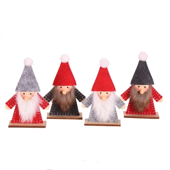 

Santa Desktop Decoration/Non-woven Cloth For The Elderly Artificial Wool Elk/Wooden Christmas Baubles/Kids Gift/DIY Ornaments