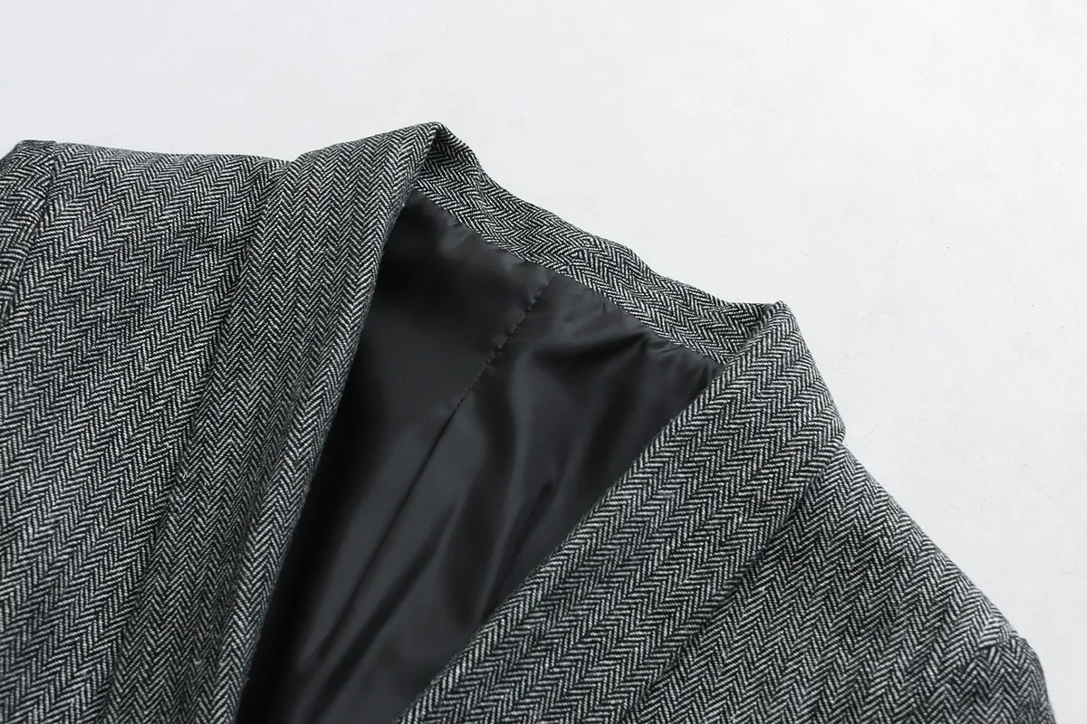 Jacket Women Spring's New Women's Blazer European-style Fashion Herringbone Pleated Sleeve Blazer Jacket Women
