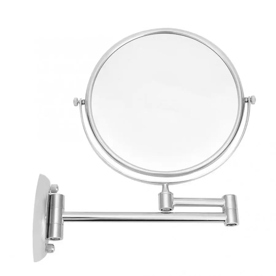 Household Bathroom Copper Makeup Mirror Wall-Mounted Double-Sided Folding Cosmetic Vanity Mirror Bathroom Vanity Mirror