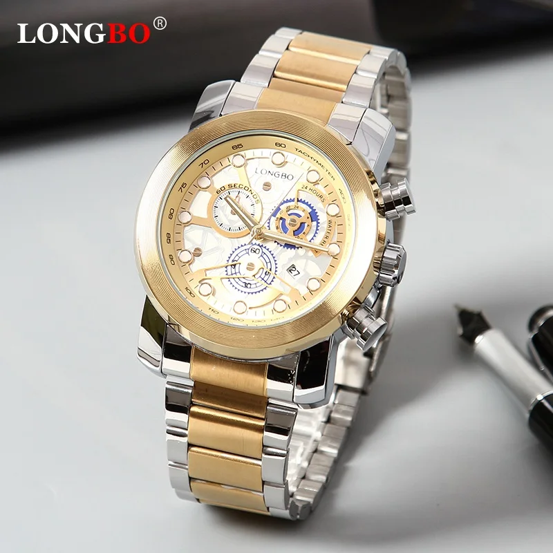 

LONGBO Luxury Brand Waterproof Military Sport Watches Men Silver Steel Digital Quartz Analog Watch Clock Relogios Masculinos