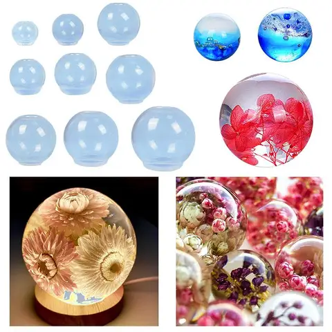 Egg-Shaped Silicone Mold Crystal Resin Epoxy Mould Star Ball Night Light Table Silicone Mould Decoration Jewelry Making Tool