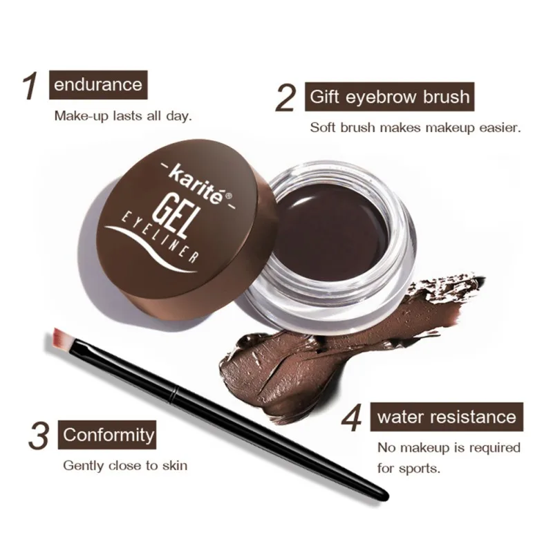 Waterproof Eyeliner Cream Smudge-proof Easy To Color Long-lasting Eyeliner Dyeing Gel