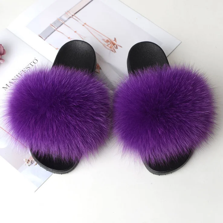 slippers Женские модные меховые тапочки; Пушистый Плюшевый шлепанцы для дома; женская меховая обувь с открытым носком; пушистый кролик; сумка; металлическая сумочка с застежкой в комплекте - Цвет: slippers