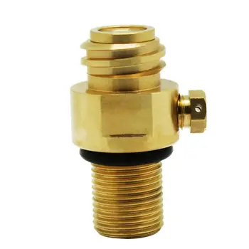 

Soda Stream Club Soda Cylinder CO2 Refill Adapter TR21-4 Thread Converter with Vent Bleed Valve Fit for G5/8 Connector