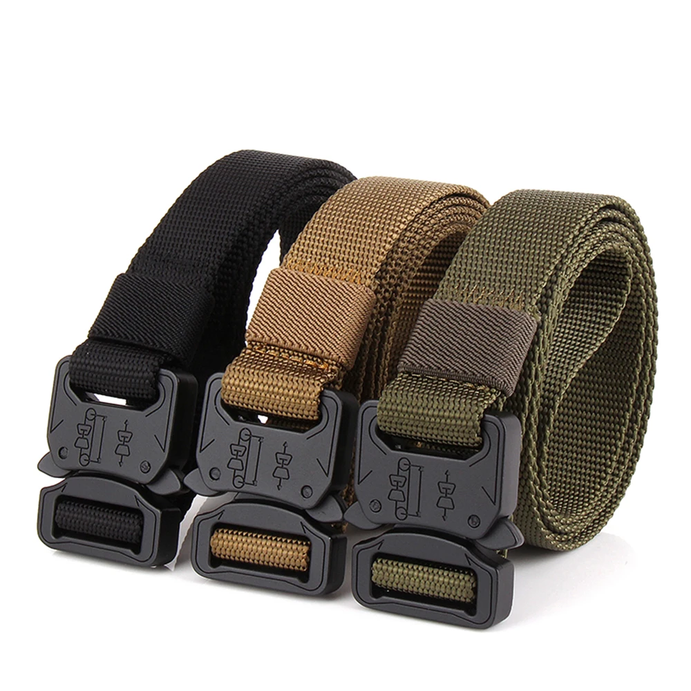 

Lixada Tactical Quick Release Army Training Belt with Heavy Duty Buckle for Outdoor Camping Mountaineering Climbing Hunting
