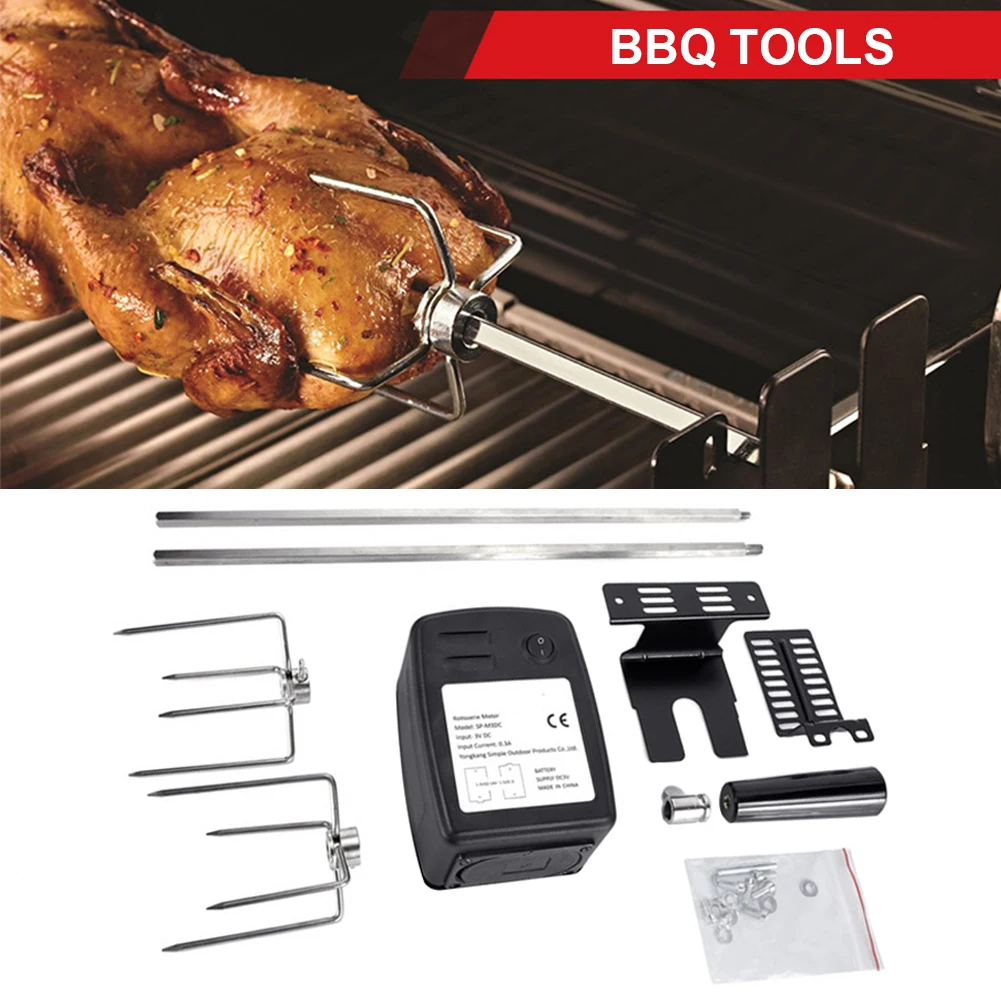 Læsbarhed ulæselig rutine Motor Rotisserie Set Barbecue Electric Grill Roasted Cooking Camping BBQ  Tools Beef Forks Accessories Chicken Stainless Steel - AliExpress