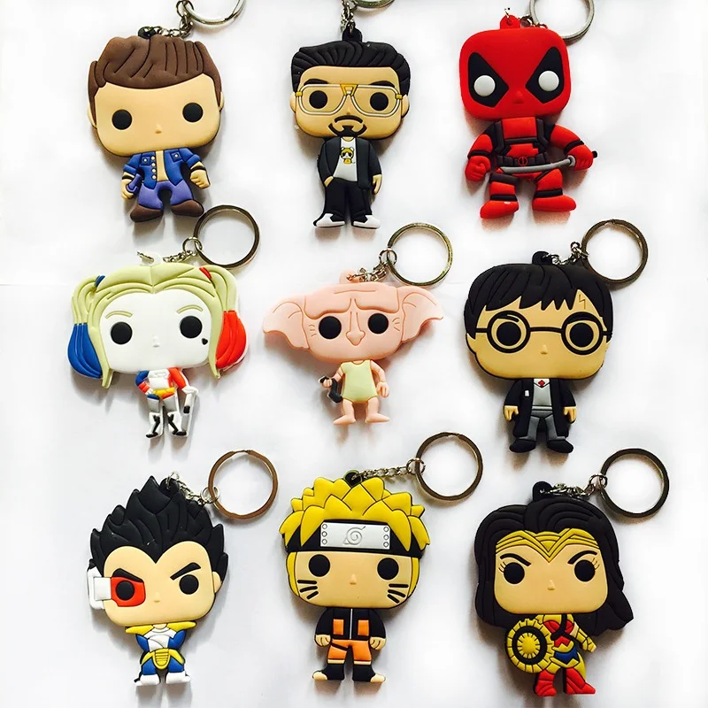 DC Comics Wonder Woman брелок HP Поттер Добби Наруто Dragon Ball Вегета Harley Quinn фигурка игрушка