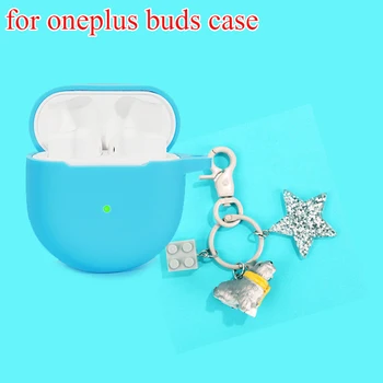 

Cute star dog keychain Case for Oneplus Buds Case Cartoon Keyring Silicone Case for OnePlus 8 Pro 6t/7T Pro Earphone Case Fundas