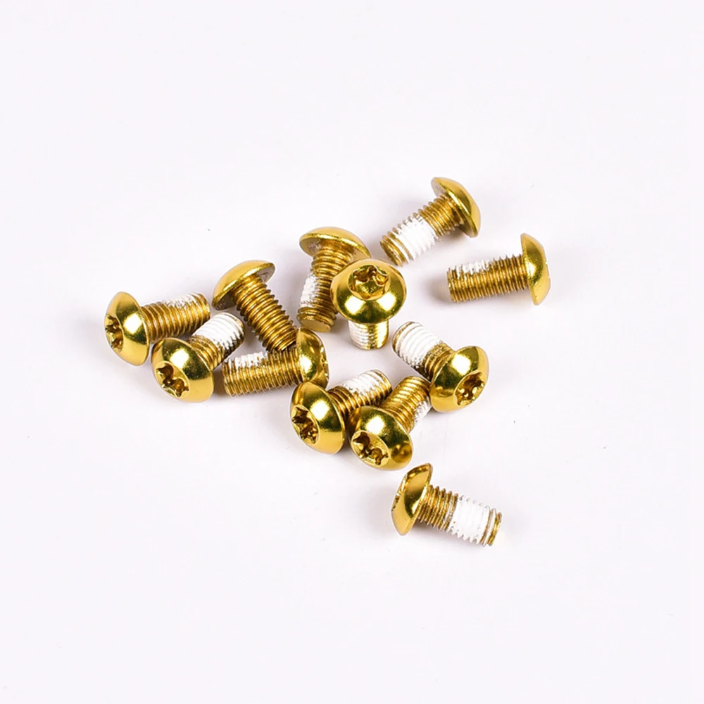 12Pcs 10MM MTB Bicycle Brake Multicolored Disc Screws Alloy Steel Bolt Rotor Cycling Disc Screws 1.8g For Mountain Bike