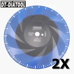 DT-DIATOOL 2 шт. 350 мм/14 "вакуумных паяных алмазного режущего диска один для всех лезвием спасательных пильного диска литое железо арматуры Сталь