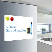 A3 закругленный магнит на холодильник белая маленькая доска детская Магнитная офисная доска мягкие доски