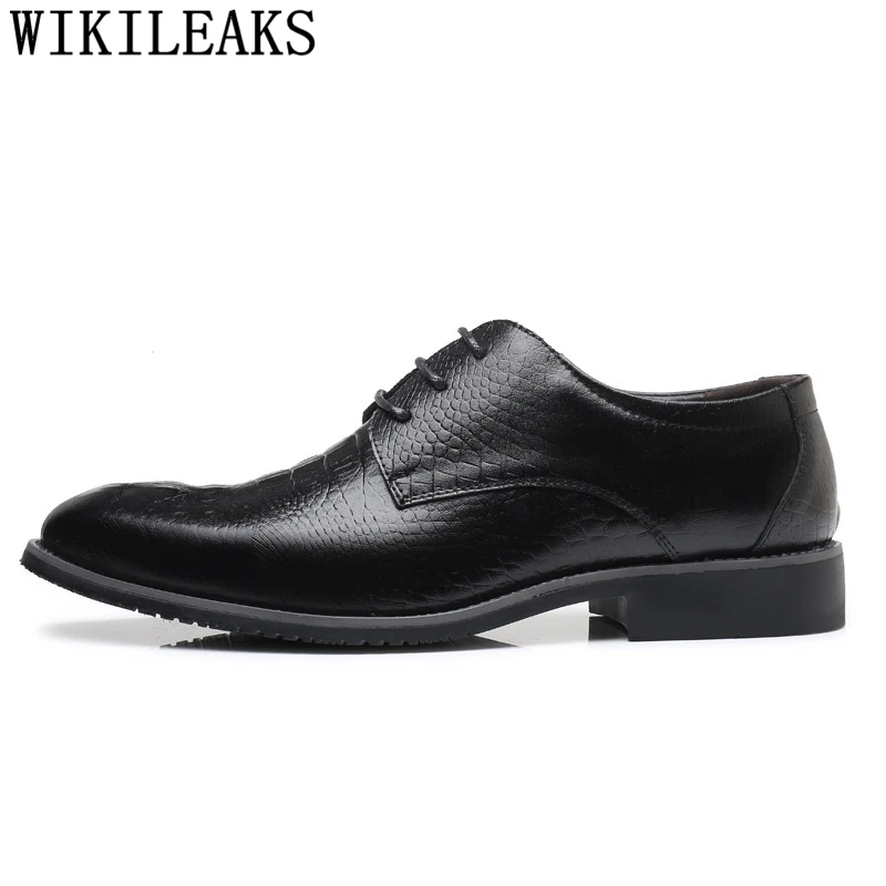 Moda Scarpe Oxford Per Uomo Scarpe Coccodrillo Scarpe Firmate Uomo Chaussure Homme Mariage Scarpe Uomo Elegante Sapato Social
