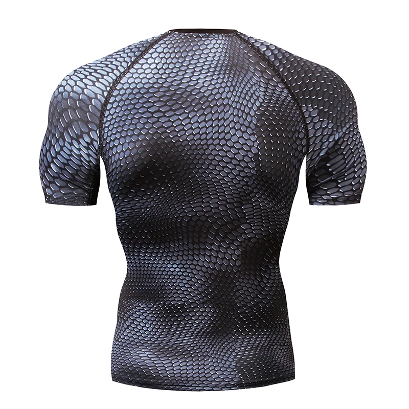 Новая мужская компрессионная футболка для женщин с 3D принтом, майки для фитнеса, спорта, плотный нижний слой, Кроссфит, для велоспорта, Рашгард mma, спортивная одежда